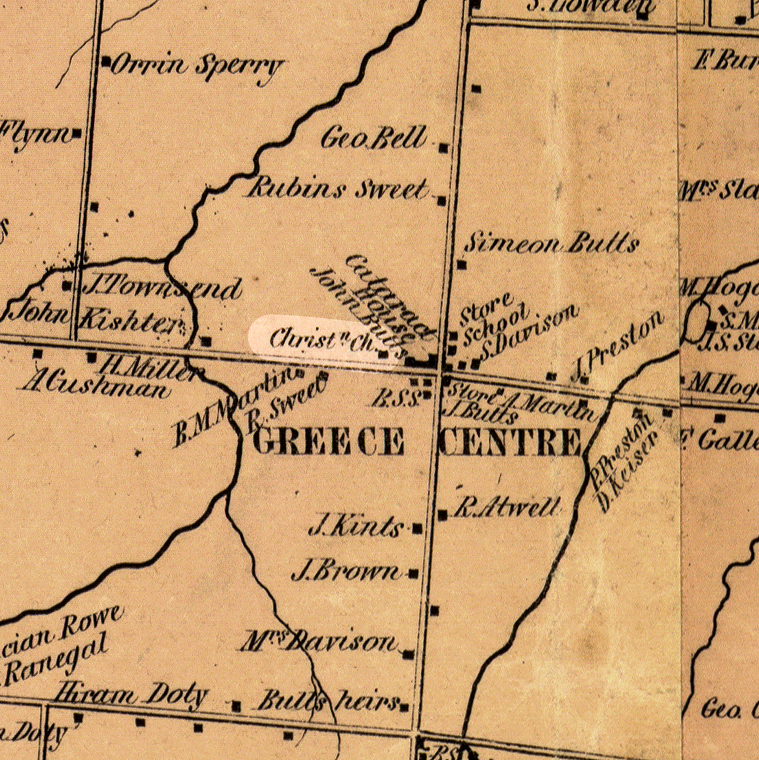 1852 Monroe County Map Gre-6 Excerpt
